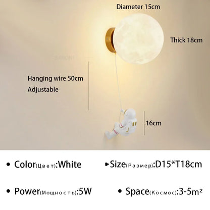 DecorBites™ Astronaut Cartoon LED Wall Lamp for Modern Home Decor