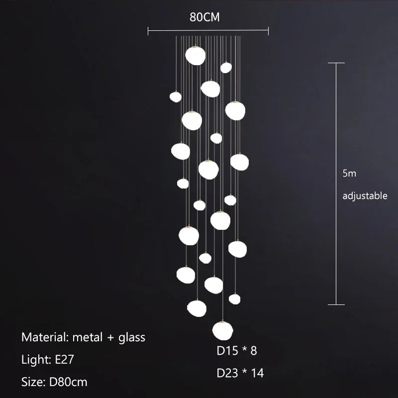 Lámparas colgantes LED de bola de cristal DecorBites™ para decoración del hogar, sala de estar/comedor, bar y escaleras