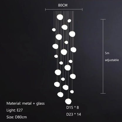 Lámparas colgantes LED de bola de cristal DecorBites™ para decoración del hogar, sala de estar/comedor, bar y escaleras