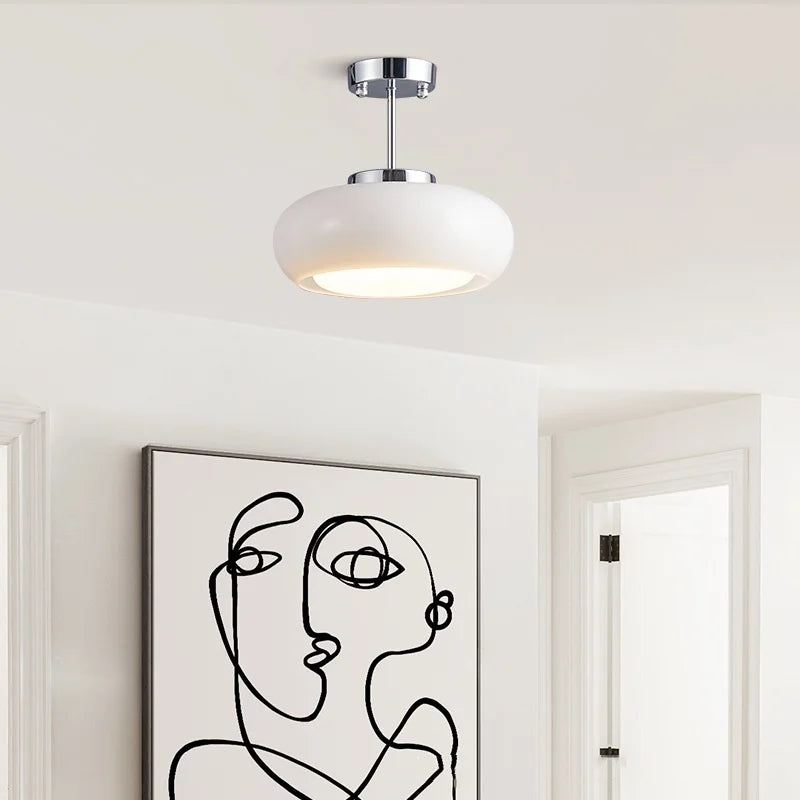 DecorBites™ Glass Copper LED Ceiling Light Fixture for Home Decor Porch Hallway Room