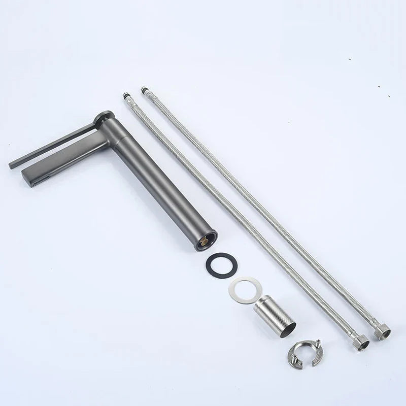 DecorBites™ Basin Faucet: Deck Mounted Hot Cold Water Mixer Taps for Bathroom Sink