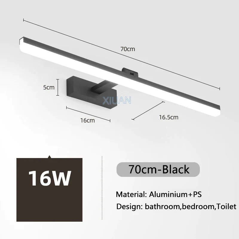 Gold LED Vanity Light 90cm Bathroom Mirror