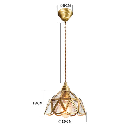 DecorBites™ Glass LED Pendant Lamp: Modern Copper Nordic Indoor Lighting for Home, Coffee, Bedroom & Living Room