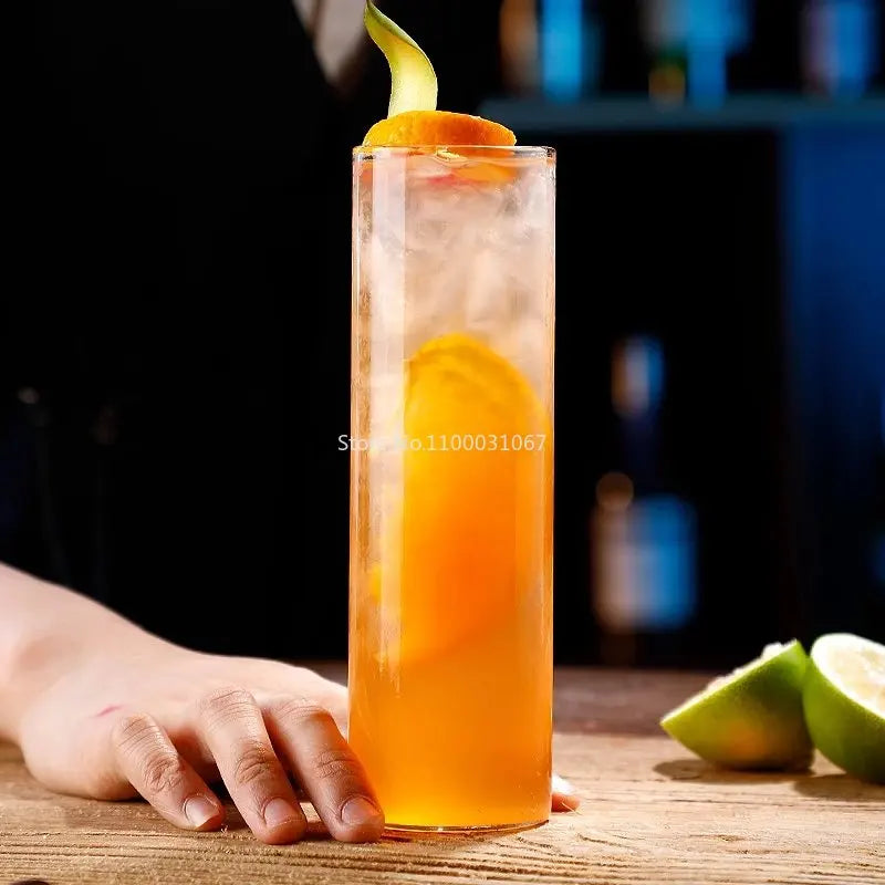 DecorBites™ Japanese Style Highball Long Drinking Glasses Set of 6