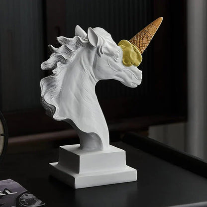 DecorBites™ Horse Head Sculpture Resin Animal Statue Modern Home Decor