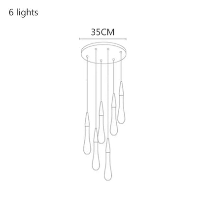 DecorBites™ Crystal Drop Chandelier: Elegant Lighting for Home Decor, Living Room, Dining Room, Lobby