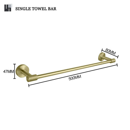 DecorBites™ Gold Hardware Set: Towel Bar, Toilet Paper Holder, Robe Hook, Cup Hanger