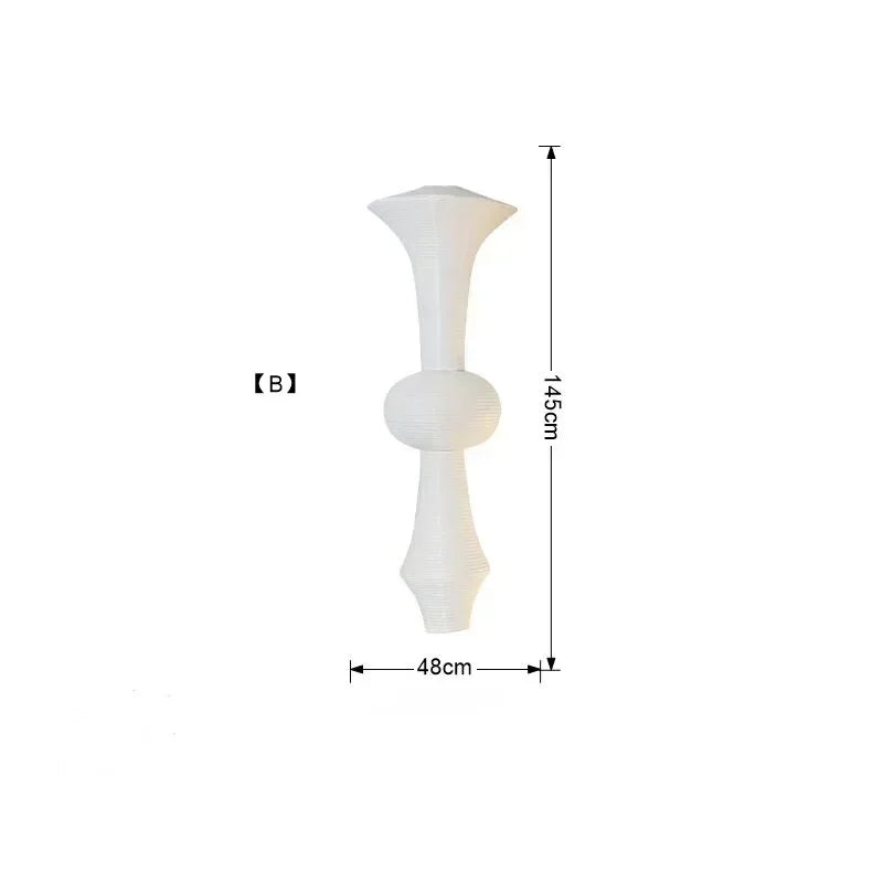 DecorBites™ Japanese Wabi Sabi Pendant Light LED E27 Noguchi Akari Rice Paper Ceiling Hanging