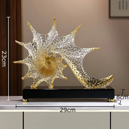 DecorBites™ Bubble Conch Sculpture | Resin Desk Decoration | Home Room Aesthetic Decor