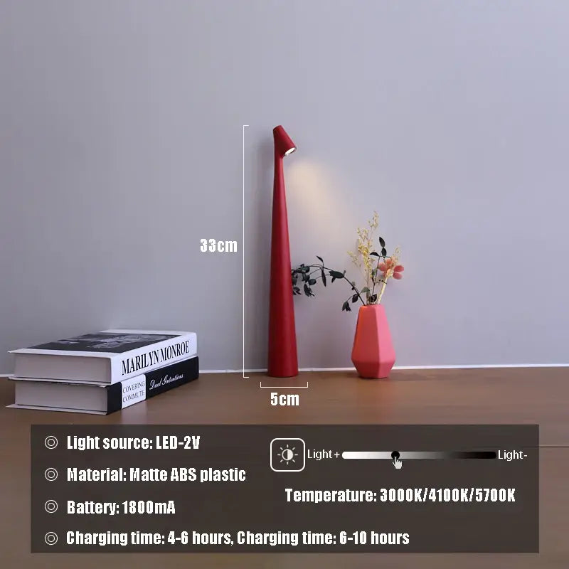 DecorBites™ LED Rechargeable Desk Lamp Creative Living Room Study Lamp Top Touch Dimming Atmosphere Desktop Decoration