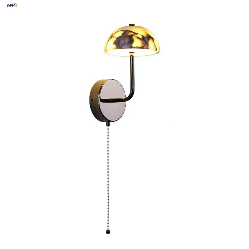 DecorBites™ Carbon Steel LED Wall Lamp Reading Bedside Cafe Luxury Stone Nordic Modern Mirror Light