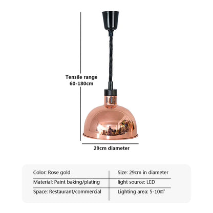 DecorBites™ Electric Heat Lamp Telescopic Food Preservation Pendant Light for Restaurants