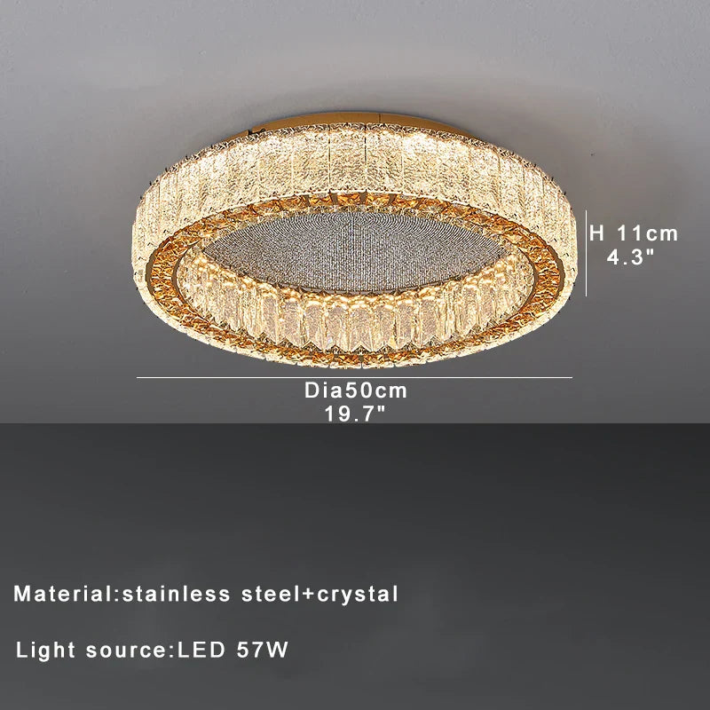 DecorBites™ Crystal Ceiling Lamp: Luxury Postmodern Design for Living Room & Bedroom