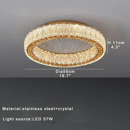 DecorBites™ Crystal Ceiling Lamp: Luxury Postmodern Design for Living Room & Bedroom