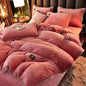 Decobites Plush Milk Velvet King Bedding Set for Winter Warmth