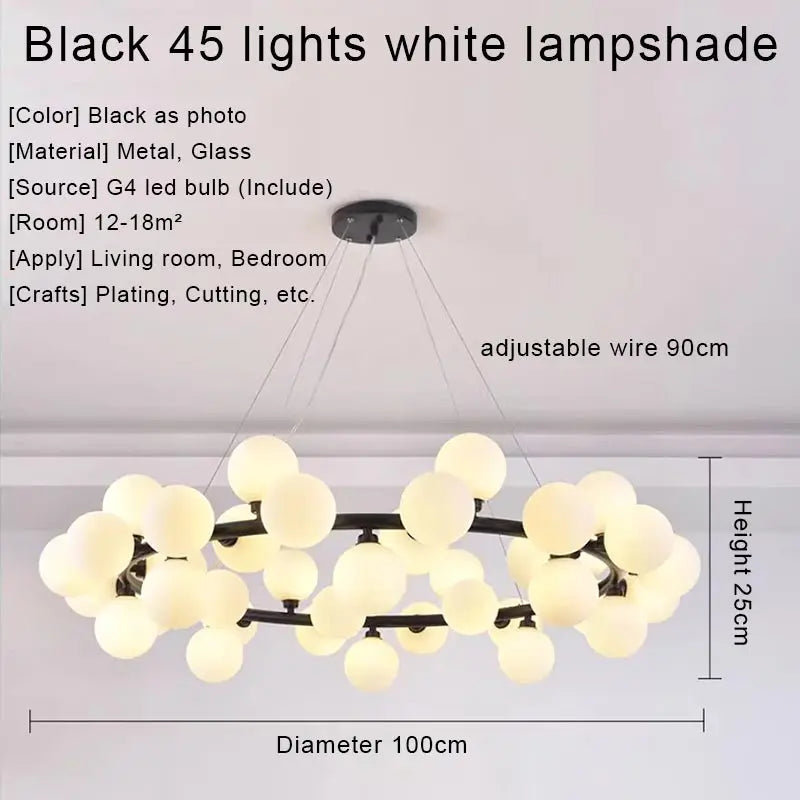 Decorbites™ Gold LED Kronleuchter, moderner Pendelleuchter für Wohnzimmer, Küche, Schlafzimmer, Esszimmer