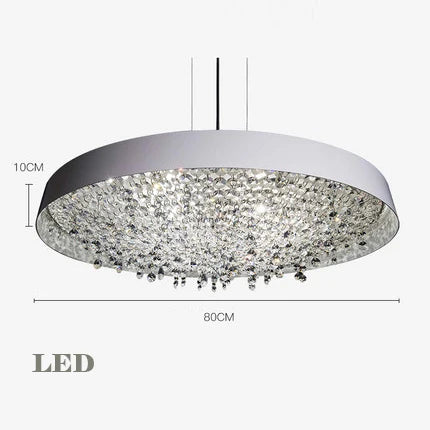 DecorBites™ Clear Crystal Pendant Light Chandelier for Living Room & Bedroom