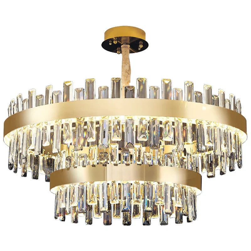 DecorBites™ Crystal Chandelier for Living Room Bedroom Dining - Energy-saving Light Luxury Lamps