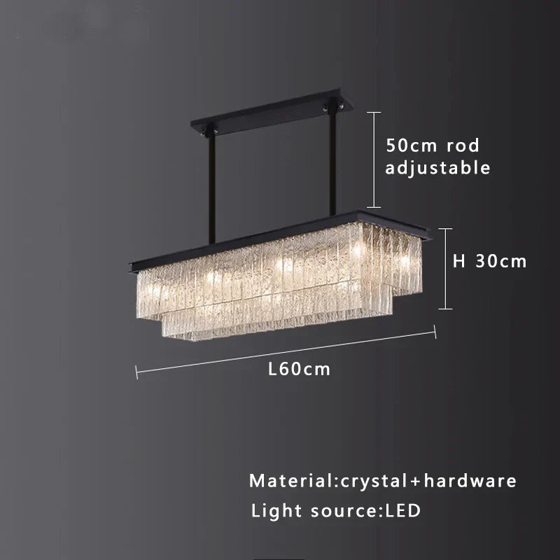 DecorBites™ Elegant Crystal Glass Chandelier for Luxury Home Decor