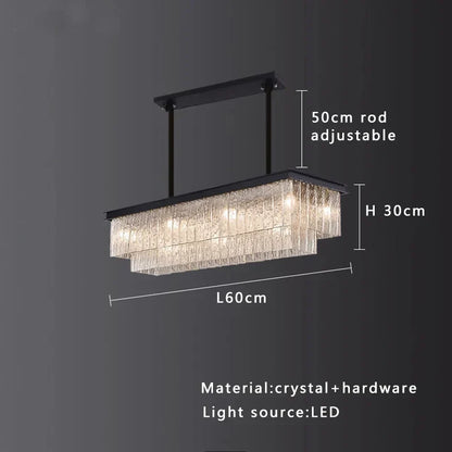 DecorBites™ Elegant Crystal Glass Chandelier for Luxury Home Decor