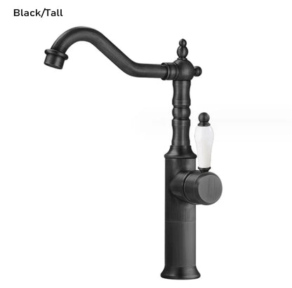 Grifo de cocina de lujo DecorBites™ Gold para fregadero doméstico, mezclador de agua fría y caliente