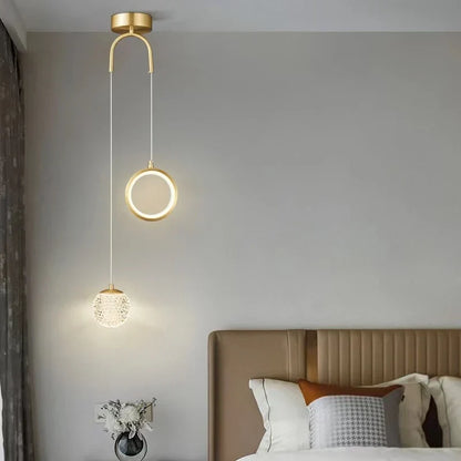 DecorBites™ Glass Starry LED Pendant Lights for Nordic Bedroom Chandelier