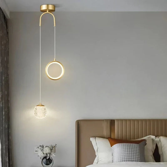 DecorBites™ Glass Starry LED Pendant Lights for Nordic Bedroom Chandelier
