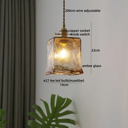DecorBites™ Clear Glass LED Pendant Light | Nordic Hanging Chandelier for Kitchen, Living Room