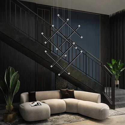 DecorBites™ LED Chandelier: Luxury Indoor Lighting for Living Room, Hall, Staircase