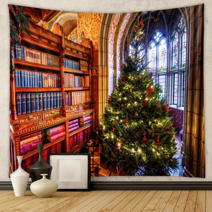 Decobites Christmas Tree Tapestry Wall Hanging for Festive Home Decor