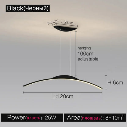 ثريا DecorBites™ Black Line: تصميم صالون أنيق، إضاءة فاخرة للمنزل والمطعم