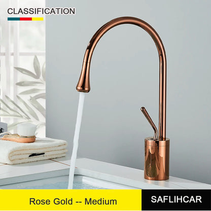 Brushed Gold Bathroom Basin Faucet