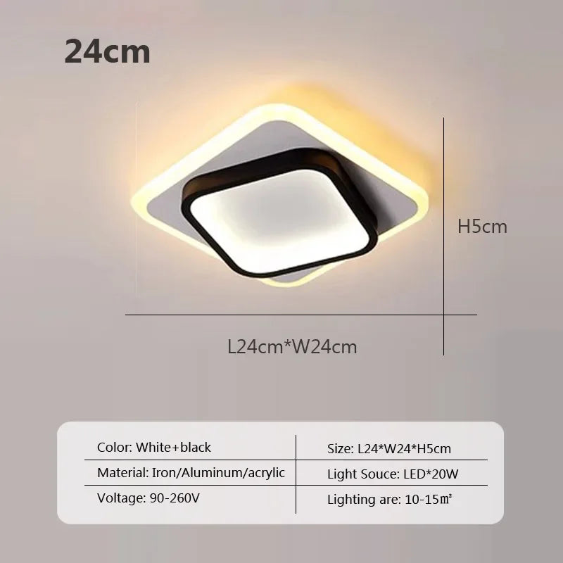 DecorBites™ LED Ceiling Light: Modern Surface Mount for Bedroom, Living Room, Hallway