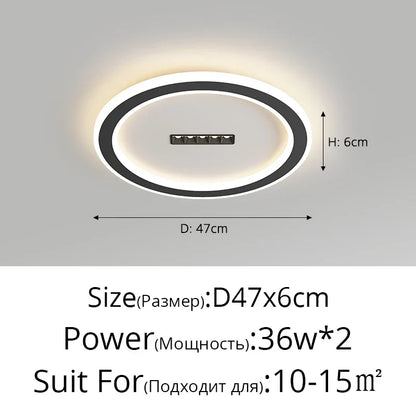 DecorBites™ LED Chandelier Lights Indoor Lighting Room Decor White Black Lamps With Spotlight