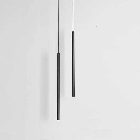DecorBites™ Black Slim 50cm 60cm LED Pendant Lamp for Restaurant Bar, Nordic Minimalist Style