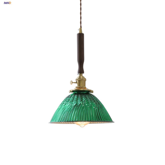 DecorBites™ Green Glass LED Pendant Lights Kitchen Bar Nordic Modern Hang Lamp