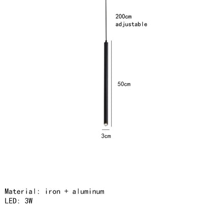 ديكوربايتس™ مصابيح LED سوداء معلقة 30/40/50/60 سم لغرفة الطعام وغرفة النوم والمطبخ