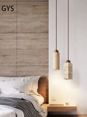 Yellow Stone Pendant Lamp Japanese Style 23cm