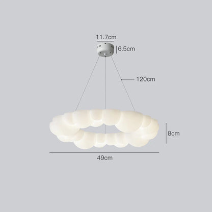DecorBites™ Cloud Living Room Ceiling Lamp Bedroom Light Simple Restaurant Designer Atmospheric Cream Wind