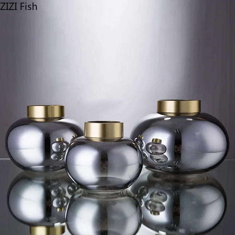 DecorBites™ Glass Vase Desk Decoration Modern Floral Vases Room Decor Astral Bouquet