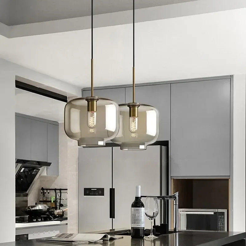 Nordic Multi-Head Glass Pendant Chandelier