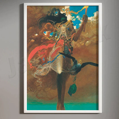 DecorBites™ Beksinski Prints: Surreal Gothic Art Poster, Psychedelic Characters, Polish Surrealism