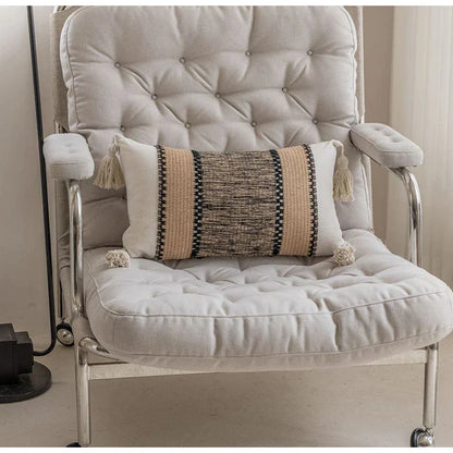 Funda de cojín DecorBites™ Luxe Black Fluffy: diseño moderno, sencillo y art déco.