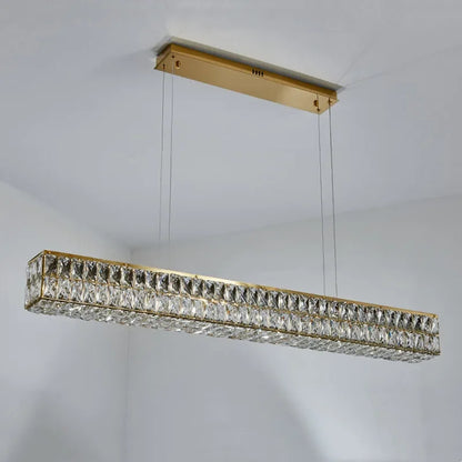 DecorBites™ Crystal Steel LED Pendant Light | Modern Dining Room Hanging Lamp