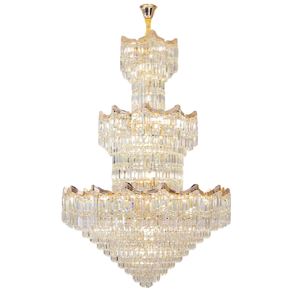 DecorBites™ Crystal Duplex Chandelier: Post-Modern Luxury Living Room Club Villa Lighting