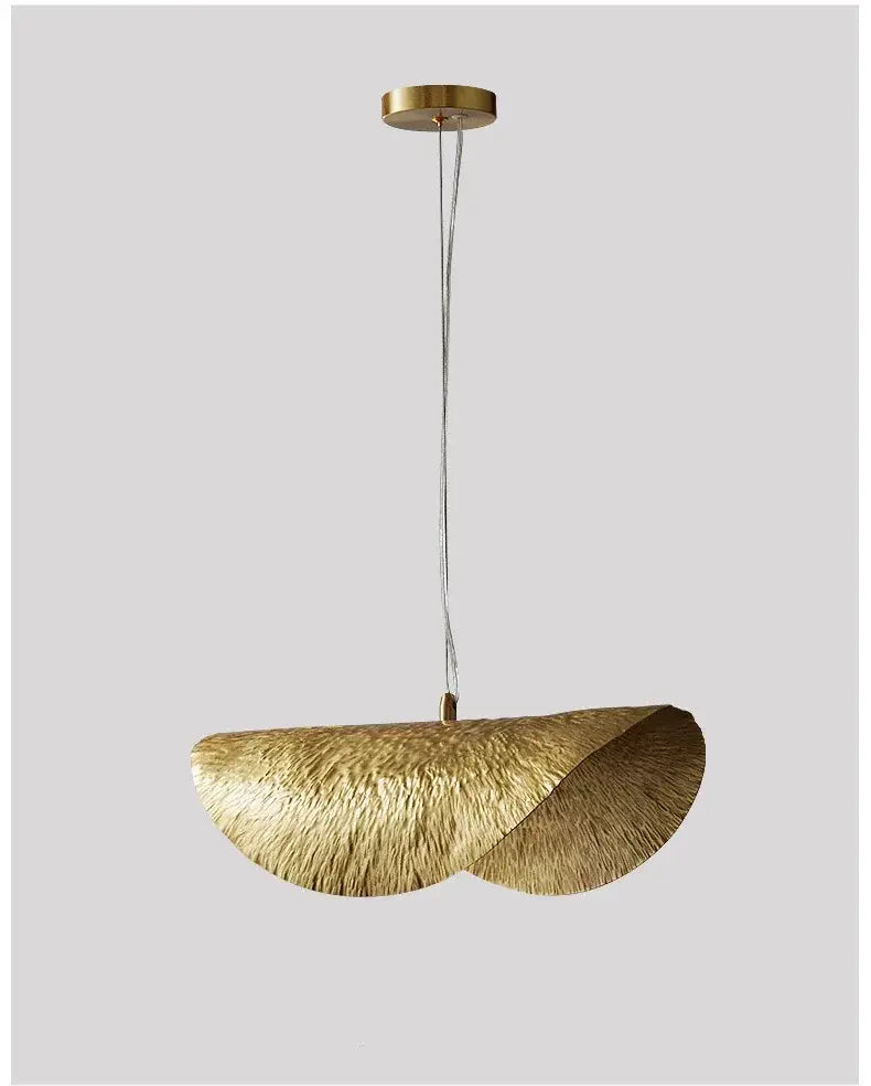 DecorBites™ Gold Lotus Leaf Pendant Light - Modern LED Chandelier