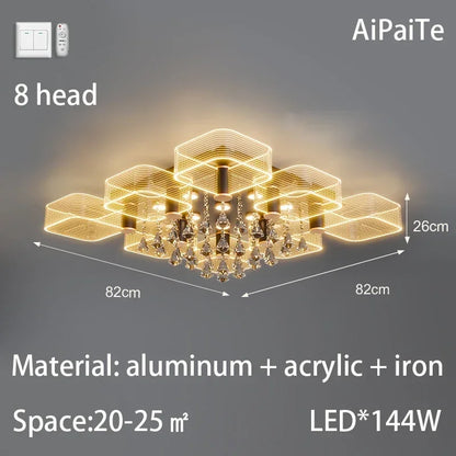 ثريا ديكوربايتس™ الأكريليكية اللامعة لغرفة المعيشة، غرفة النوم، المطبخ - مصابيح سقف معلقة