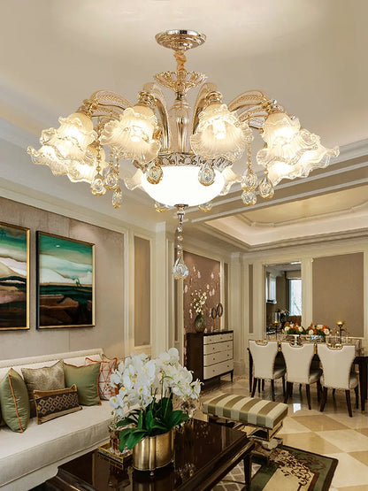 DecorBites™ Crystal Ceiling Chandelier: Nordic Modern Luxury for Living Room, Hotel, Lobby.