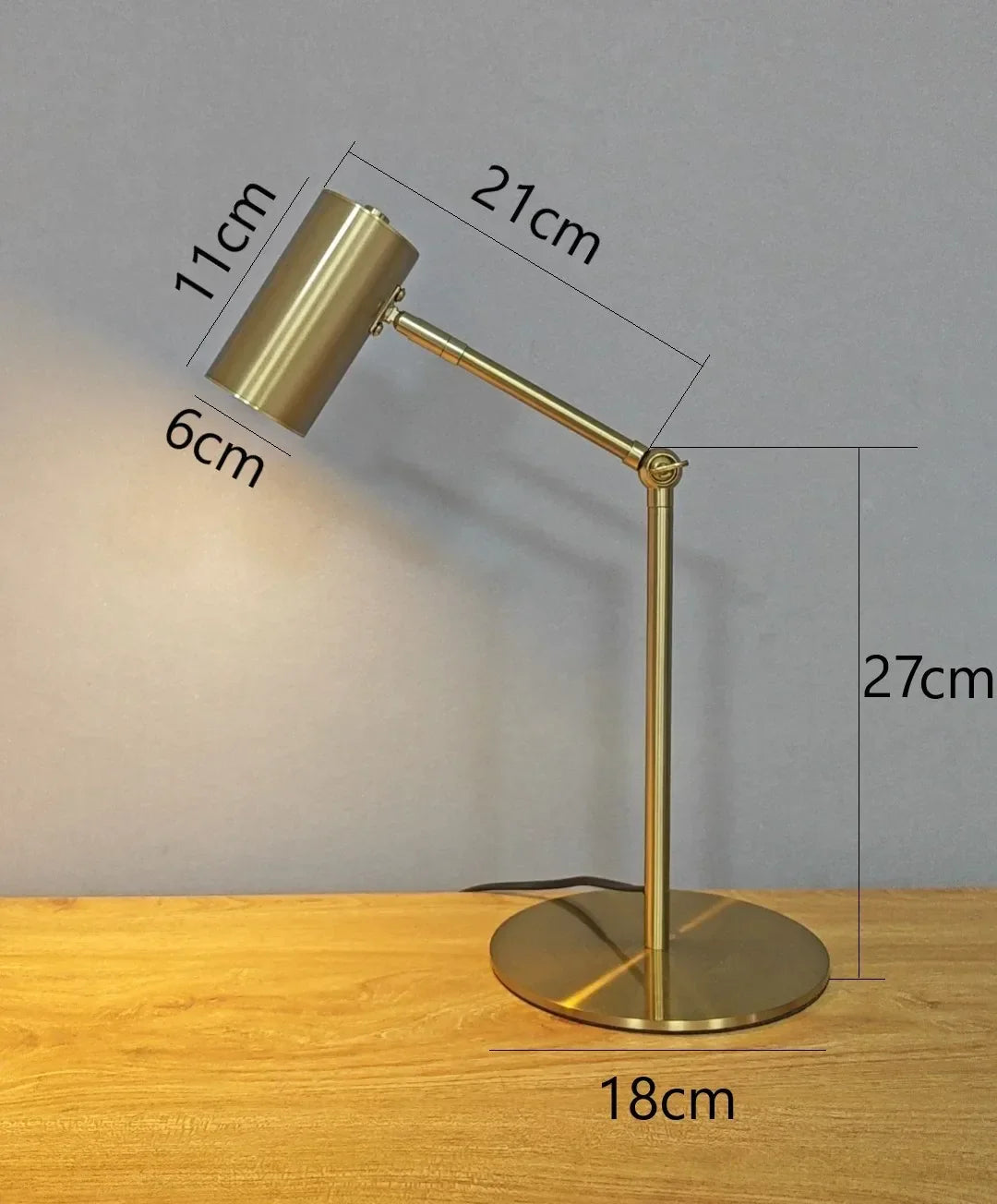 DecorBites™ Golden Table Lamp: Modern Eye Protection Study Reading Desk Light