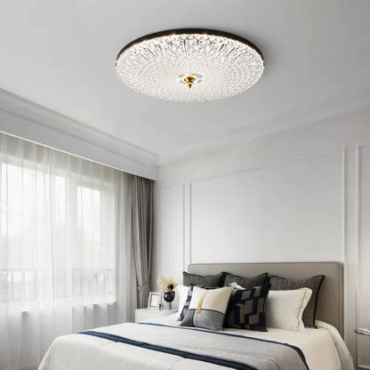 DecorBites™ Glass Round Ceiling Lamp: Simple Luxury for Bedrooms